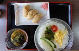 素麺と稲荷セット