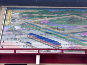 江戸の町の絵、矢先稲荷神社にあります